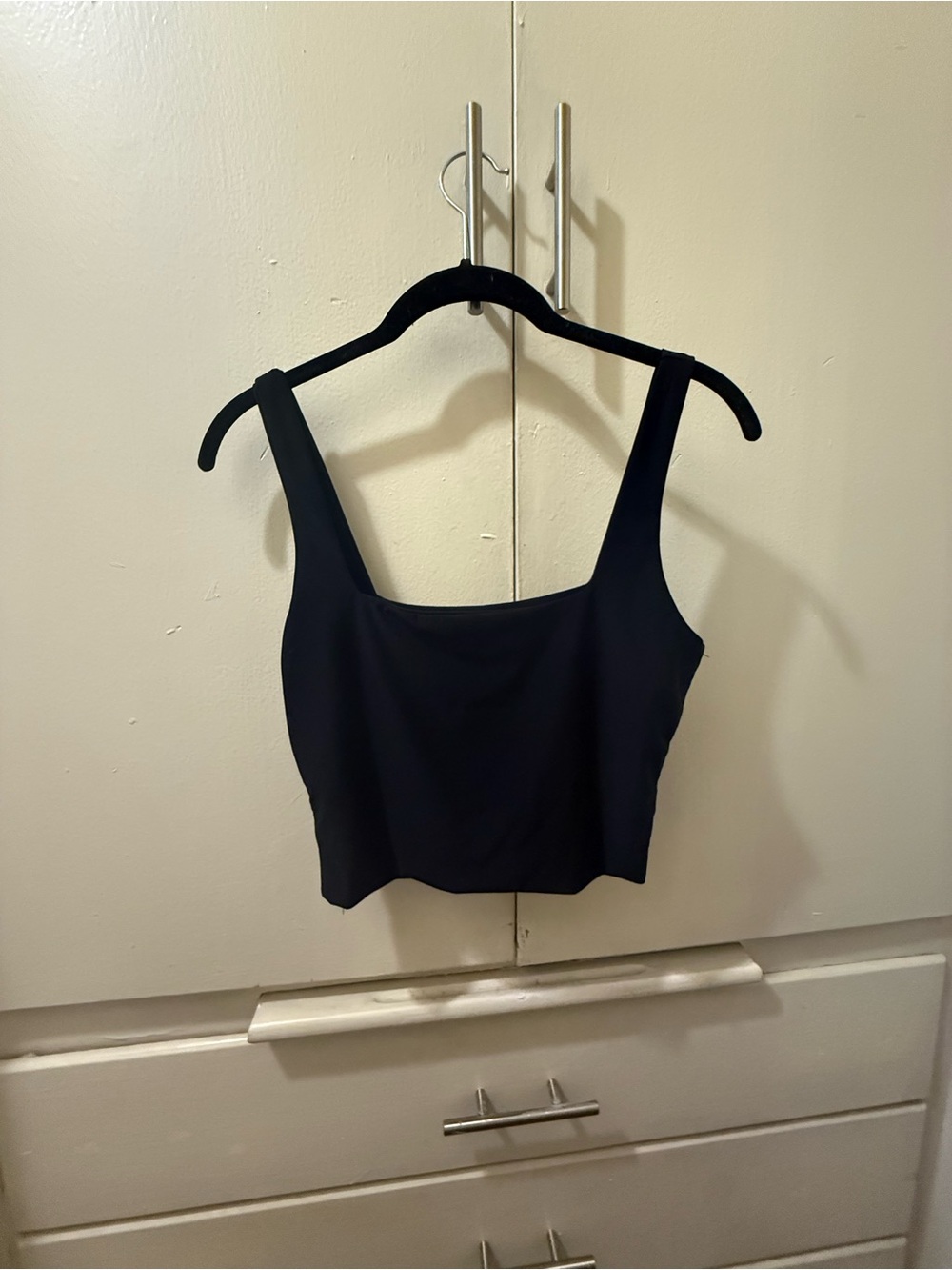 Better Be Black Square Neck Crop Top